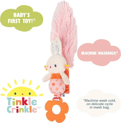 Miniatura 3 de Baby GUND Tinkle Crinkle Collection The Play Together Toy Bunny - Peluche sensorial, 12 pulgadas Conejito