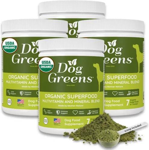 Suplemento orgánico a base de plantas para la piel, el abrigo, la salud digestiva e inmunológica en perros (12 onzas); natural, holístico y aprobado