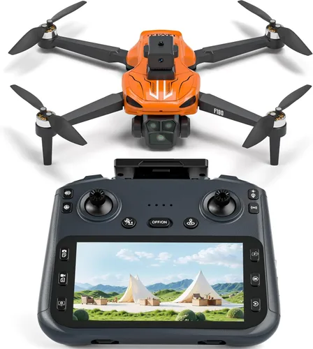 Miniatura 8 de Dron GPS con cámara 4K para adultos, pantalla de control remoto de 4.5", retorno automático, evitación automática de obstáculos, 22 minutos