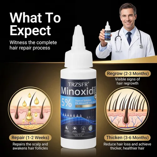 Miniatura 8 de Minoxidil - 5% para hombres y mujeres con aplicador de rodillo y bolígrafos aplicadores de precisión, solución tópica extra fuerte