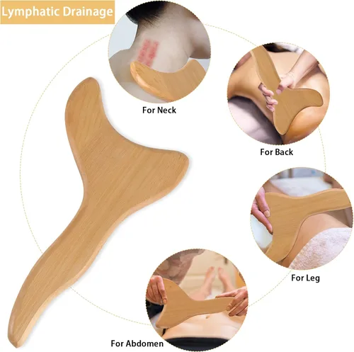 Miniatura 2 de 2 herramientas de madera Gua Sha, herramienta de drenaje linfático, herramientas de masaje de terapia de madera, herramientas manuales Gua Sha