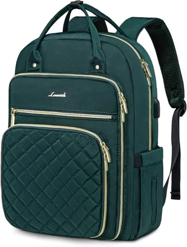 Miniatura 9 de LOVEVOOK - Mochila para portátil para mujer, resistente al agua, mochila de trabajo y viaje, con monedero, elegante, mochila de negocios, mochila
