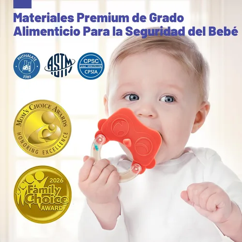 Miniatura 3 de hahaland Juguetes para bebés de 0 a 6 meses, sonajeros para bebés, juguetes para dentición de 3 a 6 meses, juguetes para bebés recién nacidos de 6 a