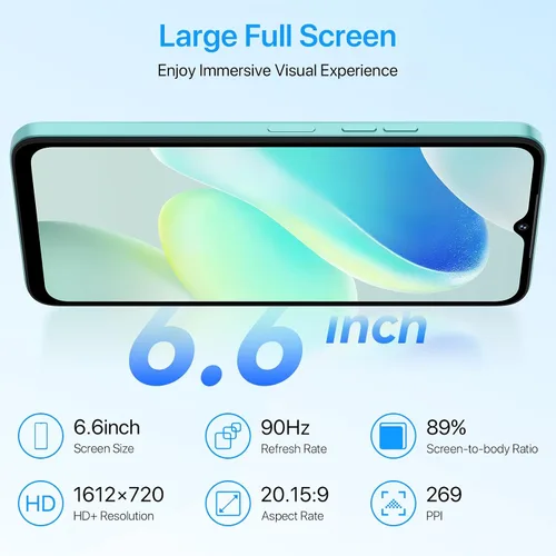 Miniatura 7 de UMIDIGI Teléfono inteligente G5 Android 13, 5000mAh 8+128GB/TF 1TB Expand, Pantalla ultra delgada de 6.6 pulgadas, Cámara AI de 50MP, huella