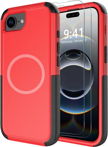 Miniatura 32 de Diverbox Funda para iPhone 13 [compatible con MagSafe] [con protector de pantalla] [a prueba de golpes] [a prueba de caídas] Funda de protección