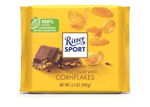Miniatura 9 de Ritter Sport Alpine Chocolate con leche, barra de 3.5 onzas, paquete de 12 unidades de cacao sostenible 100% certificado