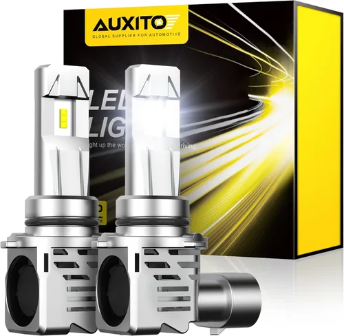 AUXITO HB4 9006 Bombillas LED, 15000 lm por juego, 6500 K, blanco frío, tamaño pequeño, bombillas antiniebla LED inalámbricas para repuesto
