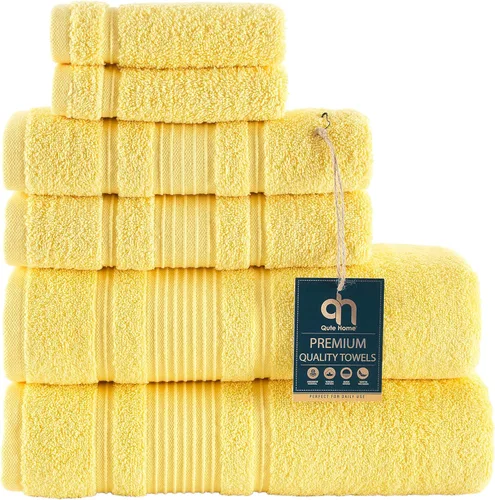 Miniatura 48 de Juego de 4 toallas de baño, 100% algodón turco prémium, toallas turcas de alta calidad para baño, de secado rápido, suaves y absorbentes, incluye 4