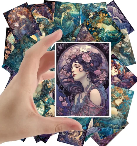 Miniatura 7 de Calcomanías grandes (24 piezas de 2.5 x 3.5 pulgadas cada una) hermosos retratos de hombres y mujeres victorianos, postales vintage, tarjetas