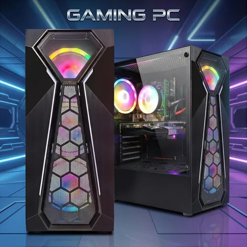 Miniatura 3 de STGAubron Computadora de escritorio para videojuegos, Intel 10ª generación G5905 3.5G, Radeon RX 580 8G, 16G DDR4, 1T SSD, WiFi 6, BT 5.0