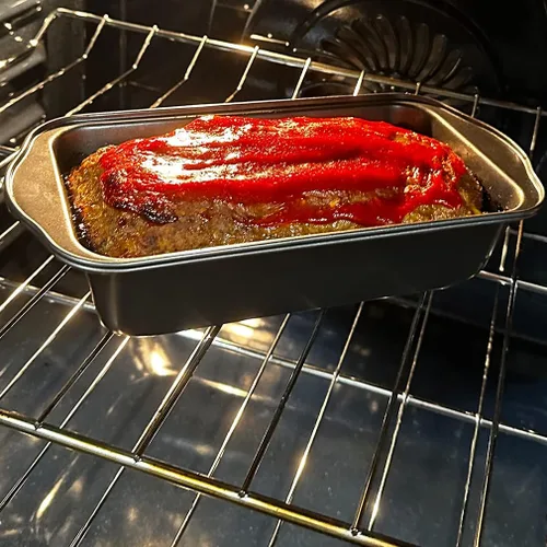 Miniatura 2 de Evelots Pan de carne que drena grasa, antiadherente, para cocinar, hornear, más sabor, juego de 2 piezas