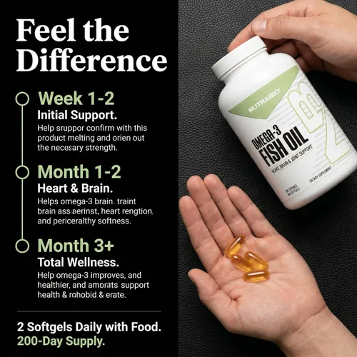 Miniatura 5 de NutraBio Suplementos de aceite de pescado Omega 3, 2,000 mg, 400 cápsulas blandas - Suplemento de ácidos grasos EPA DHA Omega 3 para ayudar a