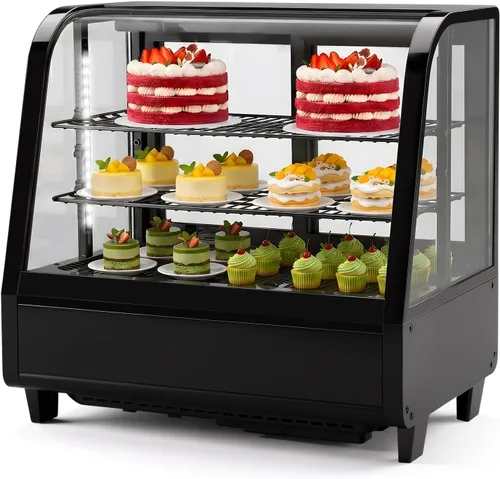 Miniatura 16 de Refrigerador Enfriador de Vinos de 8 Botellas, Refrigerador Pequeño de Vino, Mini Refrigerador de Vino de Encimera con Puerta de Vidrio, Bodegas
