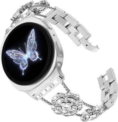 Miniatura 24 de KADES Compatible with Samsung Galaxy Watch 8/8 Classic / 7/6 / 5/4 Band, 40mm 44mm 45mm 47mm, Luxury Diamond Bracelet Chain Band for Women, Bling