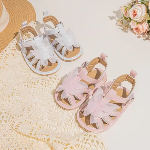 Miniatura 172 de Meckior Sandalias de verano con punta abierta y suave de piel sintética para bebés y niñas pequeñas