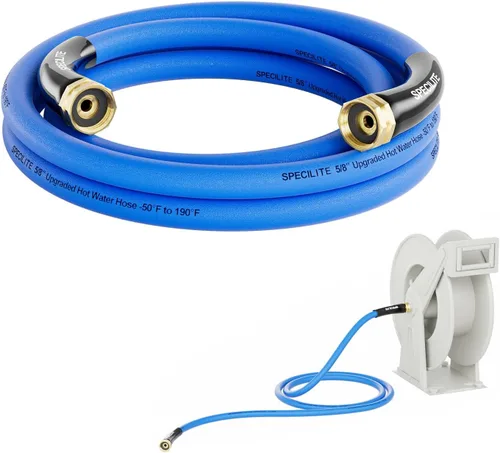 Miniatura 21 de SPECILITE Manguera de agua de jardín caliente/fría de 5 pies x 1 pulgada, -50 ℉ a 190 ℉, resistente, flexible, explosión de 605 psi, ligera, tubo