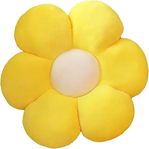 lannery Almohada de felpa con flores, cojín de asiento para el suelo en forma de flor, juguete para leer, habitación, ver la televisión (25.6",