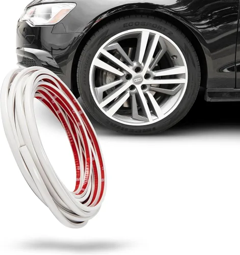 Miniatura 11 de True Line Automotive Protector de llanta para ruedas de coche (negro brillante), protector de rueda en forma de L, cinta adhesiva 3M Brillo negro