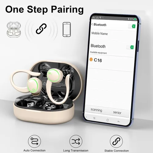 Miniatura 7 de Matast Auriculares inalámbricos, auriculares Bluetooth deportivos, auriculares de fitness bajo para gimnasio, correr, auriculares impermeables IP7