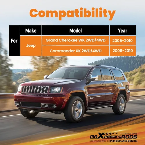 Miniatura 5 de maXpeedingrods Kit de elevación de 2 pulgadas para Jeep Grand Cherokee WK Commander XK 2006-2010, kit de separador de elevación de suspensión