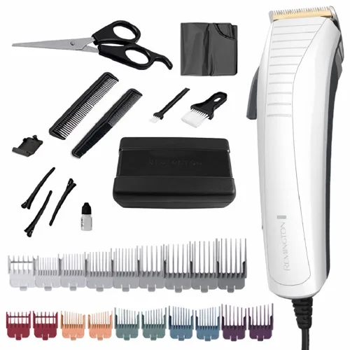 Miniatura 12 de Remington Easy Fade - Kit de corte de pelo para hombres, peines fijos cónicos y estándar, estuche de viaje incluido, color negro