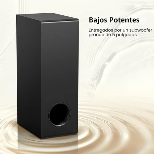 Miniatura 2 de Barra de sonido para Smart TV con subwoofers con cable, altavoces de barra de sonido de TV pequeños de 2.1 canales, sistema de sonido envolvente