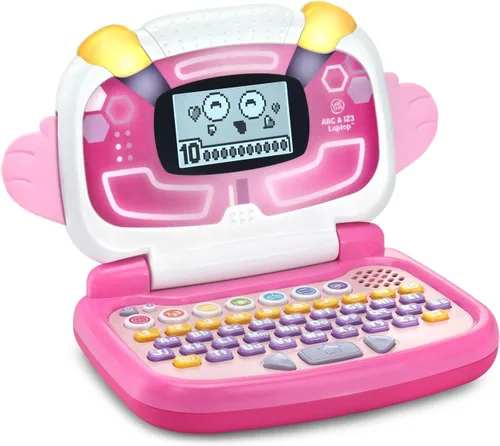 LeapFrog ABC y 123 Laptop para preescolares de 3 a 7 años, color rosa