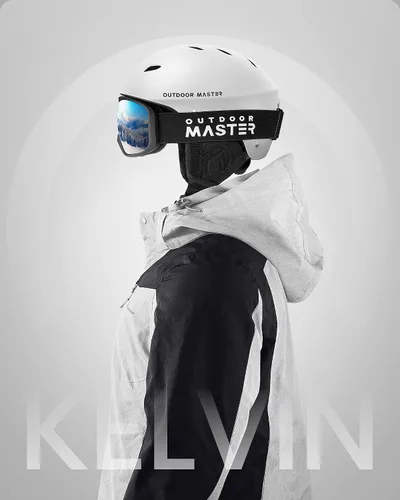 Miniatura 6 de OutdoorMaster Kelvin - Casco de esquí y snowboard para hombres, mujeres y jóvenes Blanco