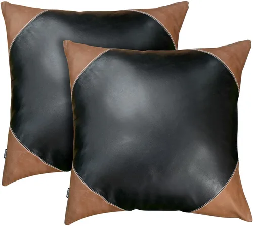 Miniatura 72 de Funda de almohada de piel de cordero – Funda de cojín decorativa para sofá – Fundas para sala de estar y dormitorio, 22 x 22 pulgadas – Paquete de 2