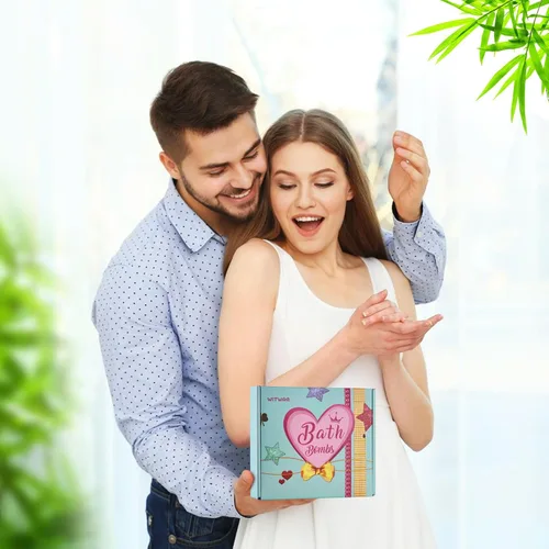 Miniatura 6 de 8 bombas de baño para el día de San Valentín para novias, niños y niñas, baño de burbujas, juego de regalo de bomba de baño natural, bombas de baño
