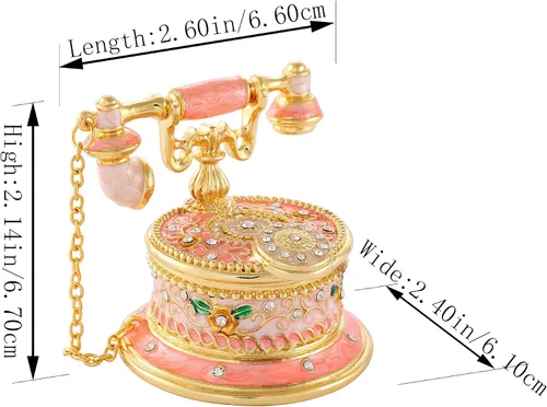 Miniatura 42 de QIFU Caja de baratija pintada a mano con bisagras, regalo único para la familia
