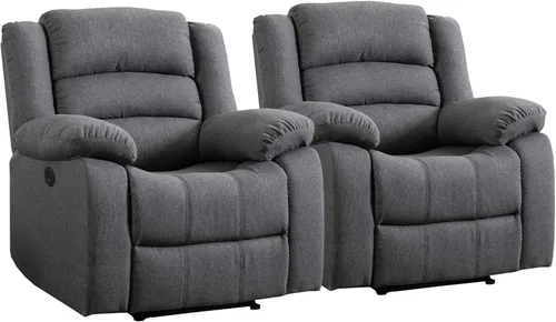 Miniatura 17 de EBELLO Silla reclinable eléctrica clásica, silla reclinable eléctrica acolchada extragrande con cojín suave y respaldo, sofá con sillón cómodo