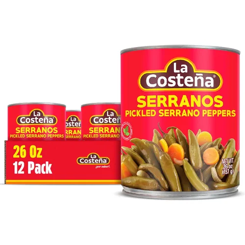 Miniatura 7 de La Costeña Pimientos serranos, lata de 12 onzas (paquete de 12)