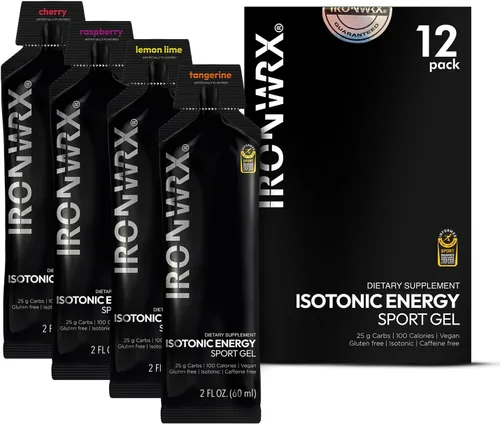 Miniatura 9 de Isotonic Energy Gels 0.88 oz de carbohidratos rápidos y electrolitos Combustible de resistencia sin desorden para correr, ciclismo y triatlones