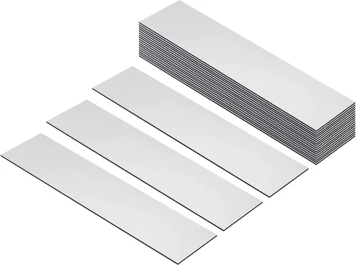 Miniatura 10 de PATIKIL Placas de nombre en blanco de 8"x2", paquete de 20, placas de nombre personalizadas grabadas personalizadas, rectángulos en blanco