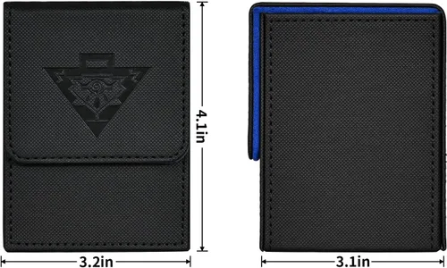Miniatura 5 de ZLCA Caja de cartas para MTG Yugioh TCG, estuche de almacenamiento con divisores con capacidad para más de 100 tarjetas con funda, funda premium Azul