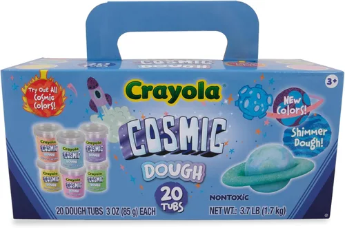 Miniatura 6 de Crayola Cosmic Dough 20pk x 3oz - Juguetes especiales para niños, recuerdos de fiesta, artículos escolares - Masa para modelar brillante no tóxica
