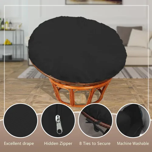 Miniatura 4 de Papasan - Funda de cojín para silla Papasan resistente al agua, para puertas exteriores, agradable a la piel, suave, lavable a máquina, sin