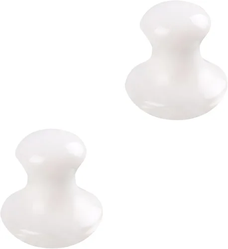 Miniatura 9 de Uonlytech 2 herramientas faciales Gua Sha, cuarzo de jade blanco, rodillos Gua Sha, herramienta de masaje para mujeres, spa en casa