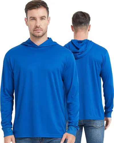 Miniatura 15 de ProtectX Sudadera ligera de manga larga con protección solar de alta visibilidad, UPF 50+ de secado rápido, camisa SPF UV, ropa activa