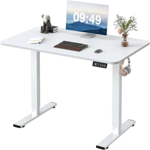 Miniatura 22 de Furmax - Escritorio eléctrico de altura ajustable de pie grande de 48 x 24 pulgadas, escritorio de pie para oficina en casa, alturas prestablecidas
