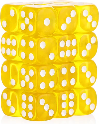 Miniatura 43 de 36 de paquete de dados de 12 mm de 6 caras MINI, juego de dados de patrón de perla, dados estándar de 6 caras para Yahtzee, Bunco o enseñanza