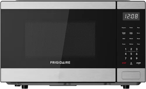 Microondas Frigidaire de 0.9 pies cúbicos, panel de control digital - Configuraciones de cocción automática - Bloqueo de seguridad para niños -