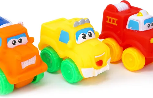 Miniatura 2 de Big Mo's Toys Baby Cars - Juego de autos de juguete de goma suave, vehículos pequeños para bebés y niños pequeños, 12 piezas