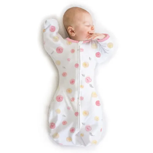Miniatura 9 de Amazing Baby - Saco de transición para envolver al bebé, mangas de media longitud con brazos hacia arriba y puños de mitones, manta portátil para En