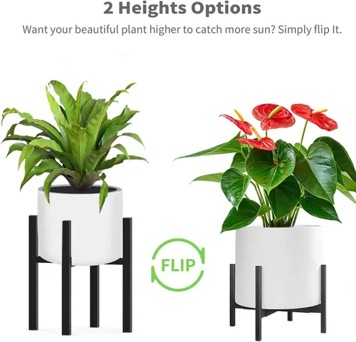 Miniatura 5 de Soporte para Plantas de Metal, Tamaño Ajustable para Macetas Grandes de 10 12 13 14 15 16 Pulgadas, Soporte de Plantas Expandible de Estilo Moderno