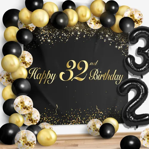 Miniatura 24 de Juego de globos negros de feliz cumpleaños 70 – Decoración de guirnalda temática de fiesta con texto en inglés "Cheers to 70 Years Old Party Theme