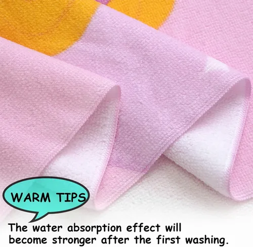 Miniatura 4 de NovForth Toalla de playa para niños y niñas, envoltorio de toalla de baño con capucha, toalla de piscina para niños pequeños con capucha Rainbow Girl