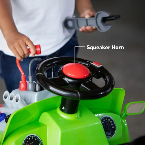Miniatura 5 de Juguete eléctrico para niños Trax Fix & Ride Car para niños pequeños, 6 voltios, niños de 1.5 a 2.5 años, peso máximo del usuario 44 libras, verde