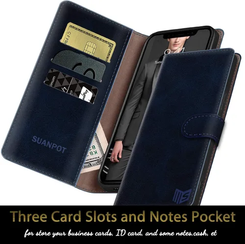 Miniatura 5 de SUANPOT Funda de piel tipo cartera para Samsung Galaxy S20 FE con bloqueo RFID, tarjetero de crédito, libro de folio con tapa para teléfono celular